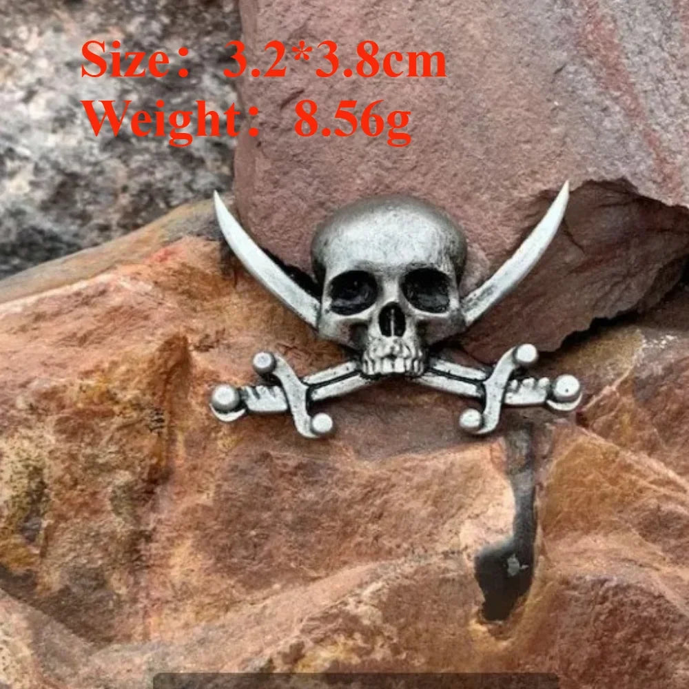 Halloween Skull Pin – Gothic Skeleton Brooch