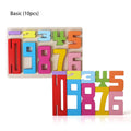 Wooden Educational Digital Blocks, Creative Puzzles, Stacking Toys, Fun Brain-Burning, Early Education Topics, Montessori Style