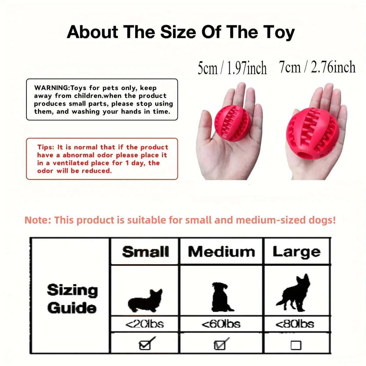 Rubber Dog Treat Ball – Chew Toy for Teeth Cleaning