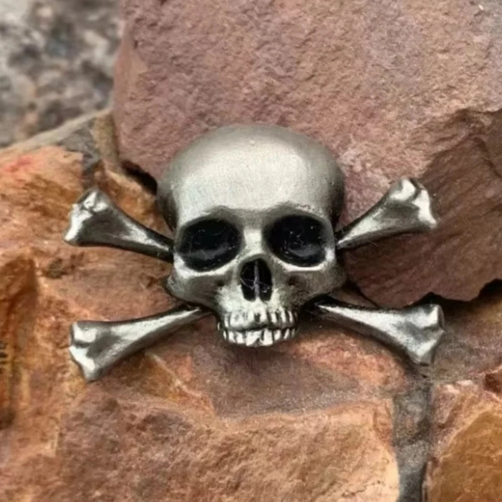 Halloween Skull Pin – Gothic Skeleton Brooch