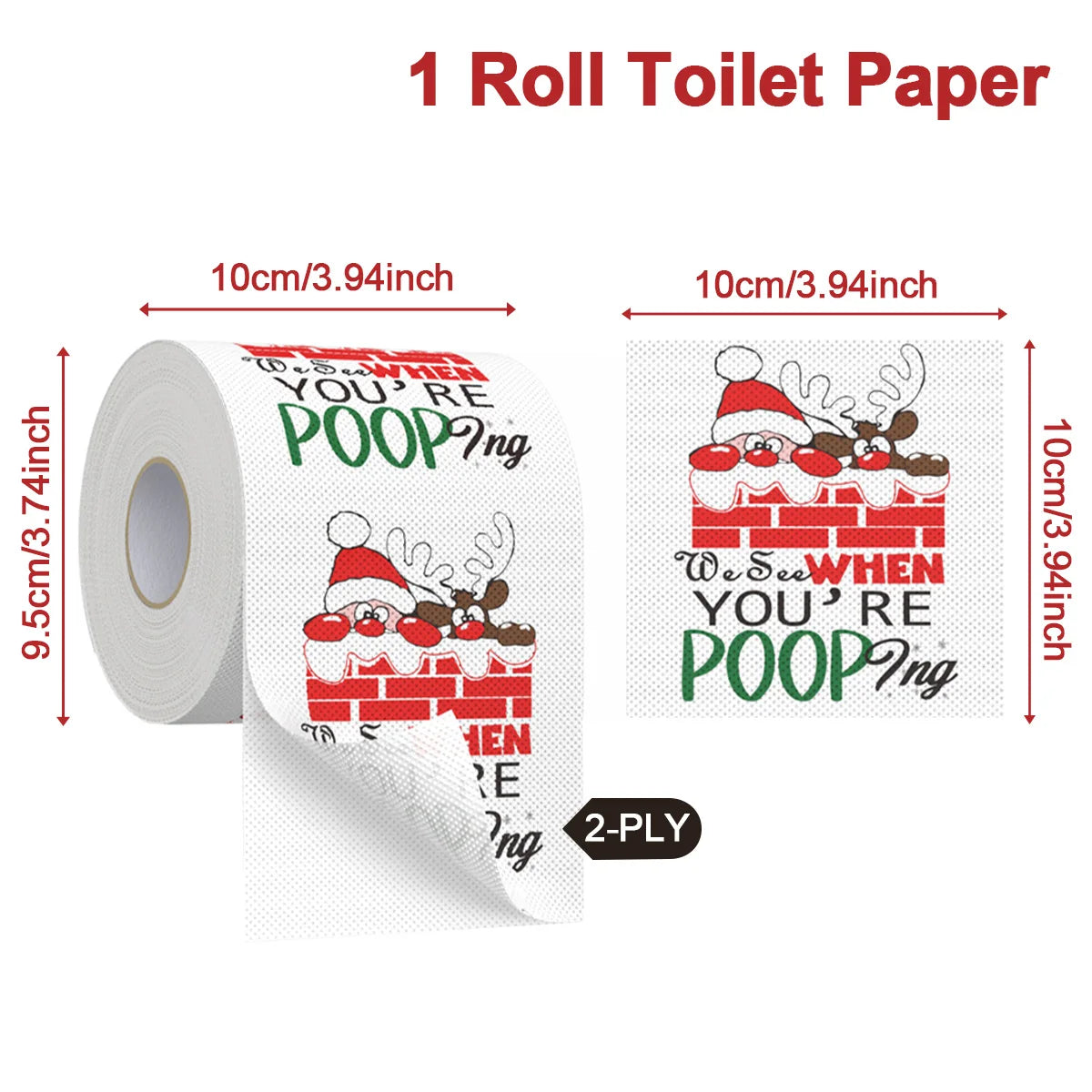 Christmas Toilet Paper Holiday Bathroom Decoration