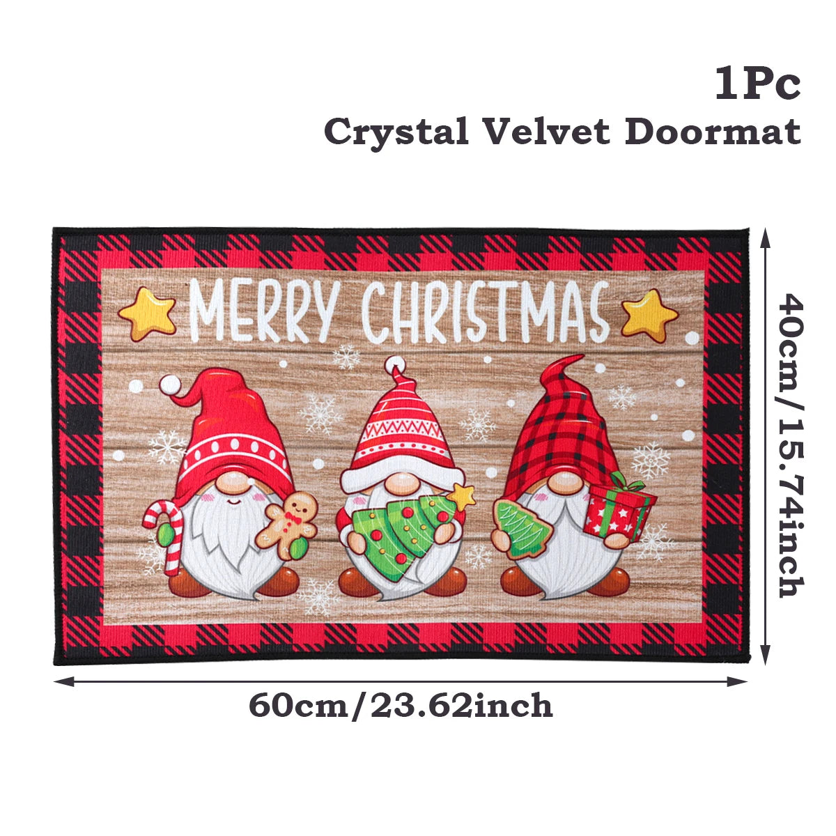 Christmas Door Mat Santa Claus Merry Christmas Home Decor