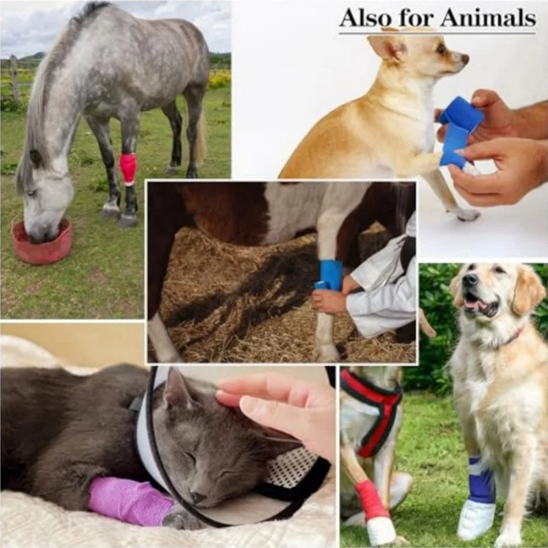1Pcs 5cm Self-Adhesive Elastic Bandage - Sports Elastic Bandage, Pet Bandage, Protect Wrist, Ankle, Finger and Toe (Multi-Color)