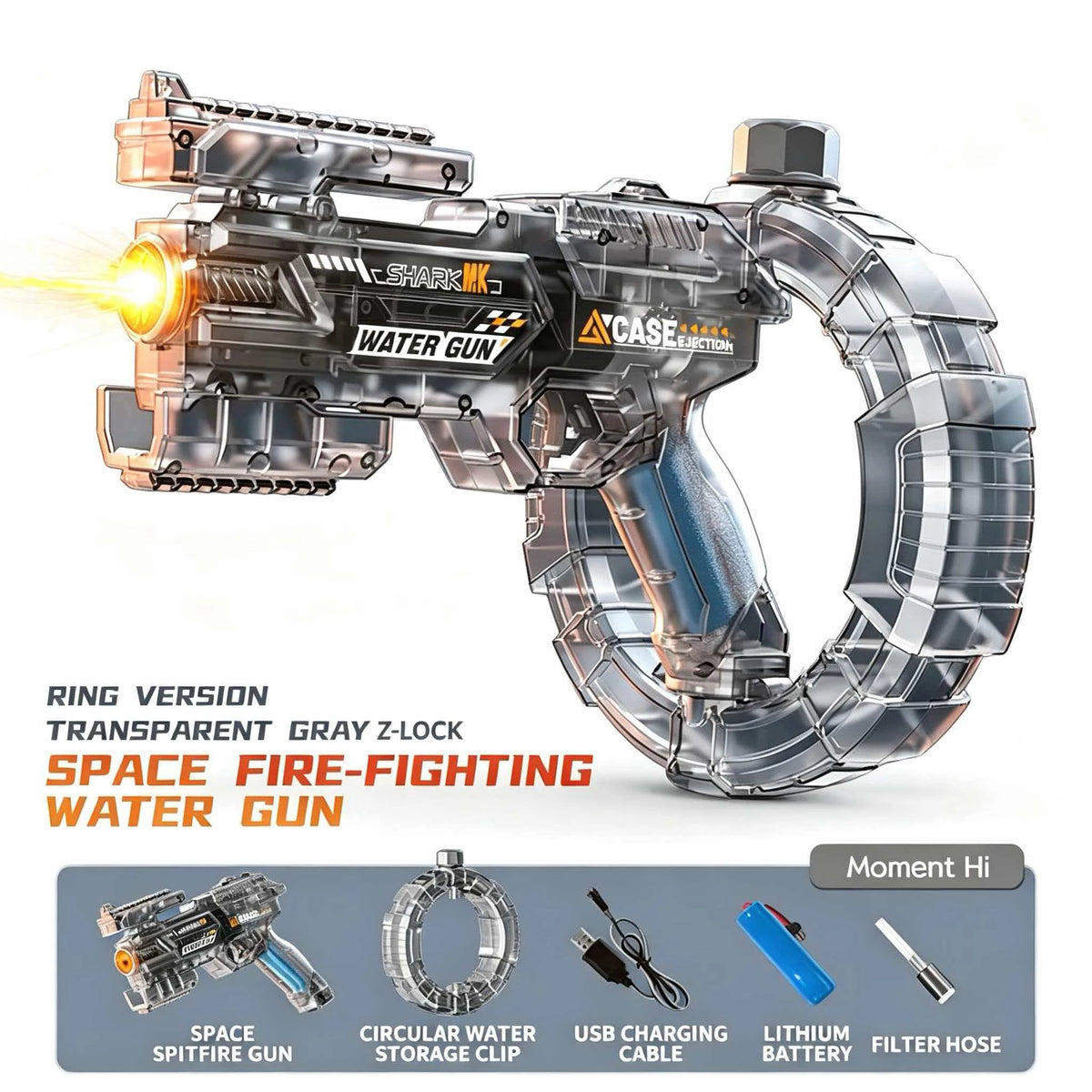 Electric Water Gun Automatic Recoil Water Blaster