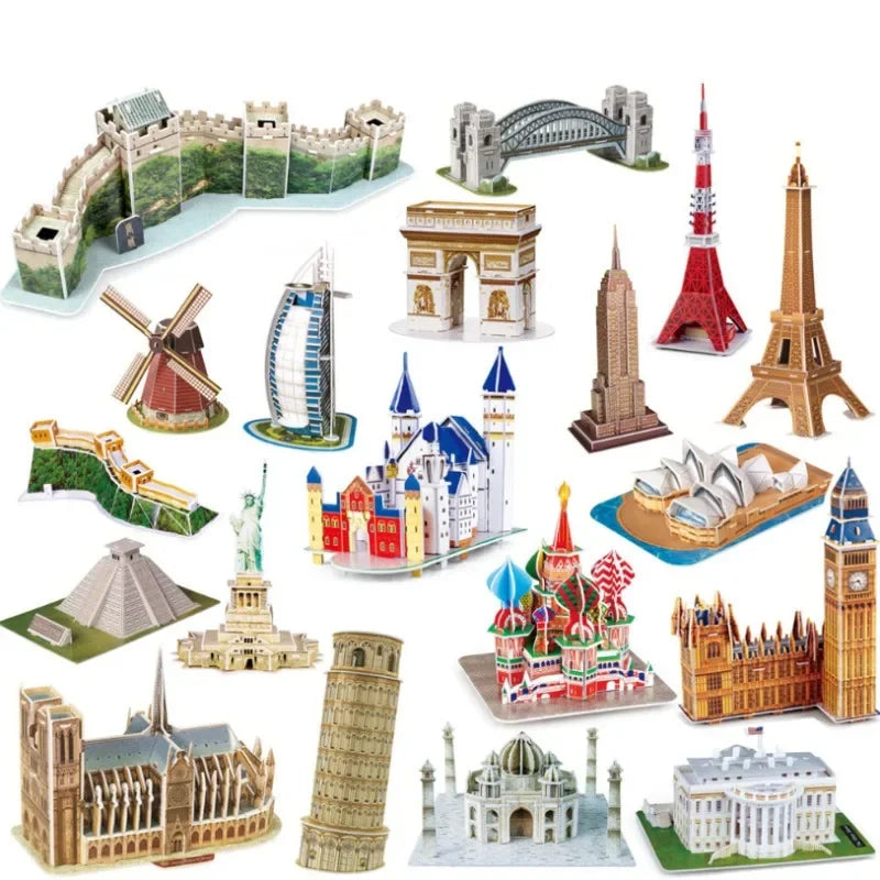 World Landmark 3D Puzzle – Paper Architectural Model