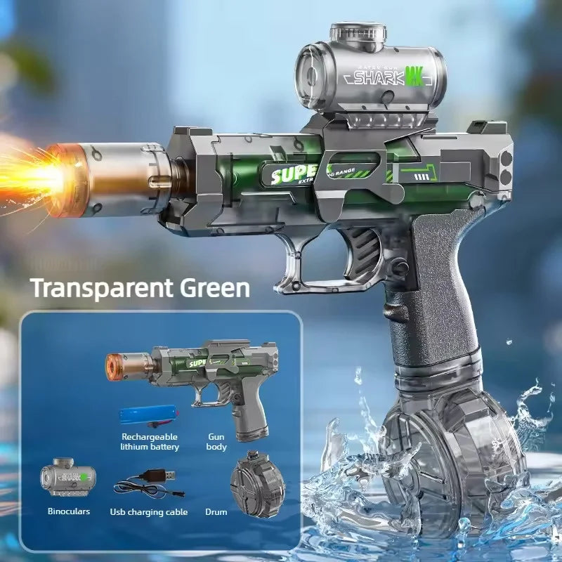 Electric LED Water Gun 400ml Automatic Water Blaster