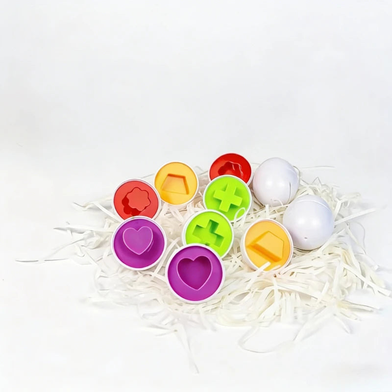 Color Shape Matching Toy – Geometric Sorting Eggs