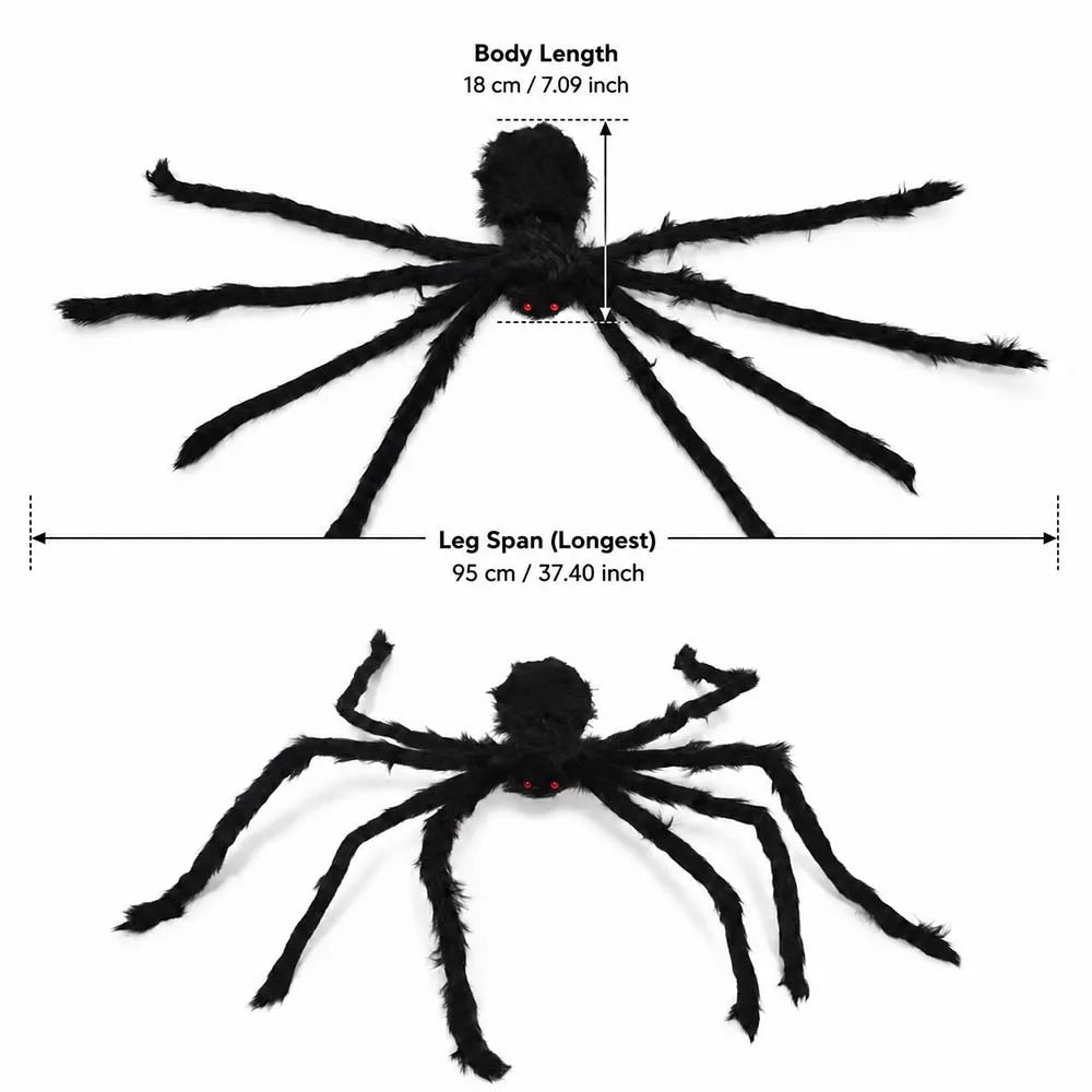 Giant Black Spider Halloween Decoration for Yard & Haunted House