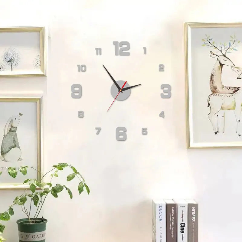 3D Wall Clock – Frameless DIY Decorative Clock