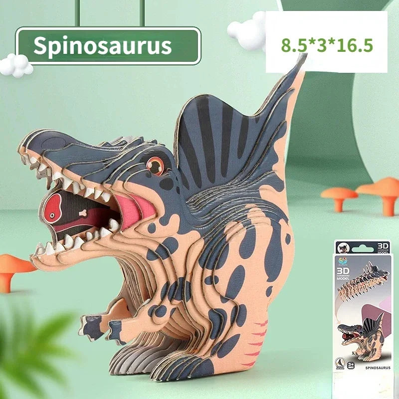3D Dinosaur Puzzle Paper Model Educational Toy for Kids