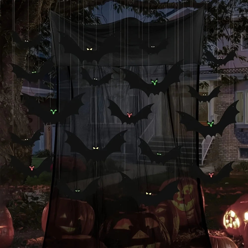 Hanging Bat Decorations – 12-Piece Halloween Set