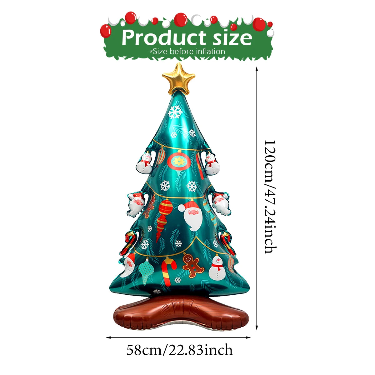 Christmas Foil Balloon Santa Snowman Tree Moose Decoration