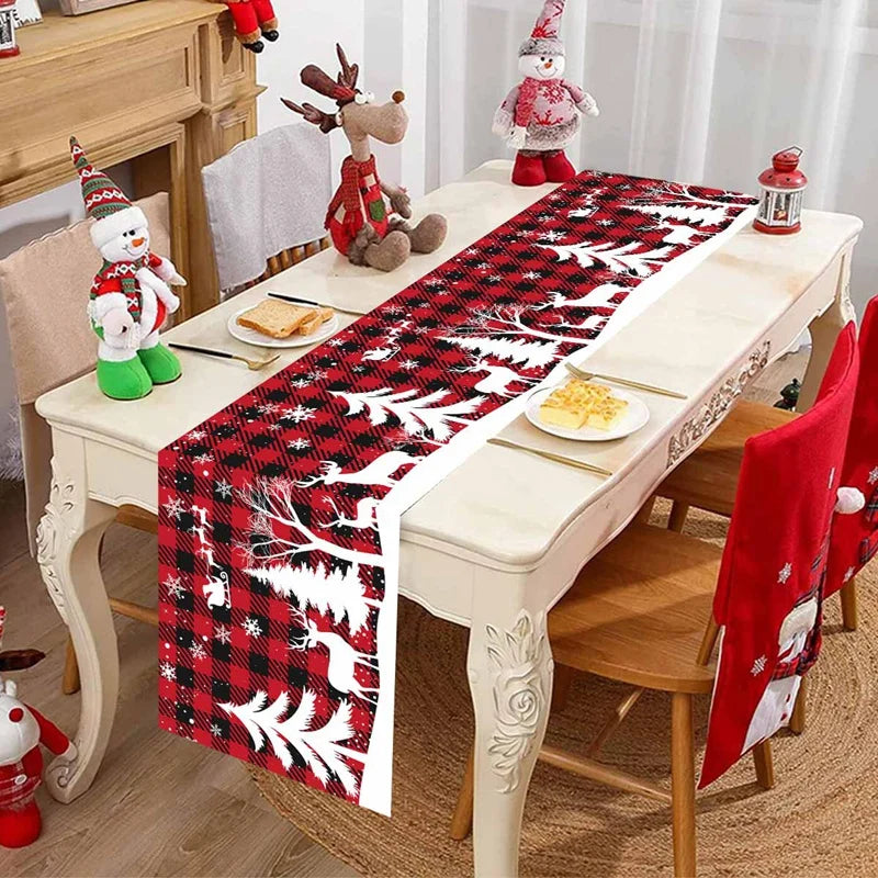 Santa Claus Christmas Table Runner – Holiday Table Decor