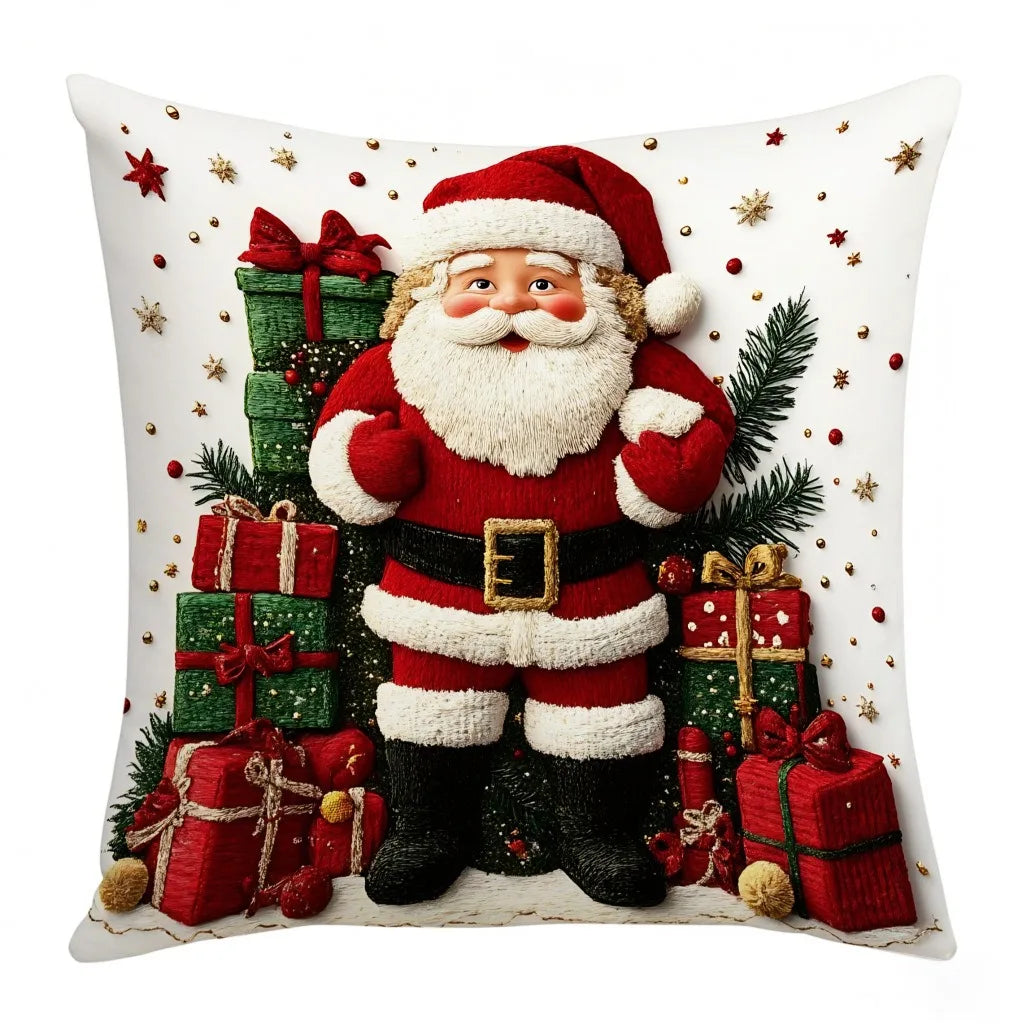 Christmas Pillow Cover 45x45cm Snowman Santa Throw Cushion Decor