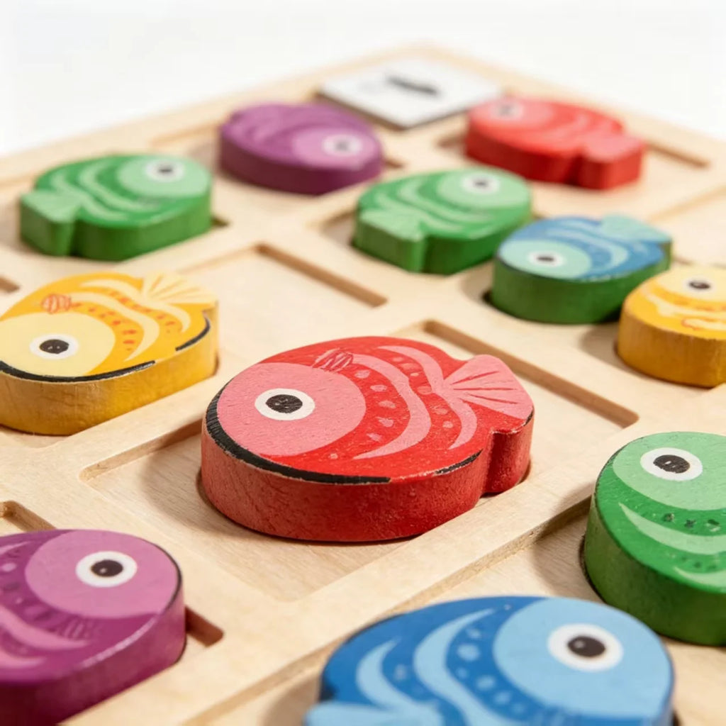 Gowinbaby Wooden Montessori Toys for Kids, Logical Thinking Training, Color & Direction Cognition, Educational Battle Board Game