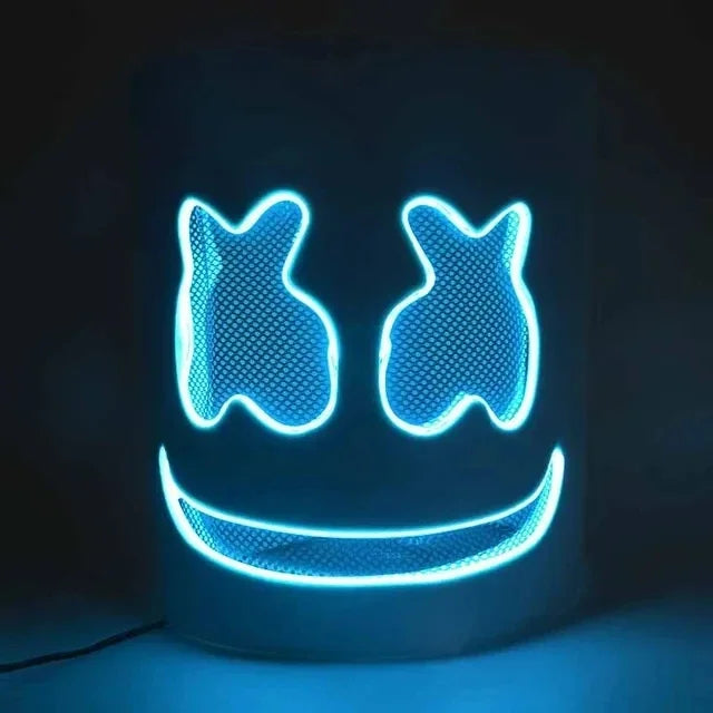 LED Halloween Mask – Light-Up DJ Costume Helmet