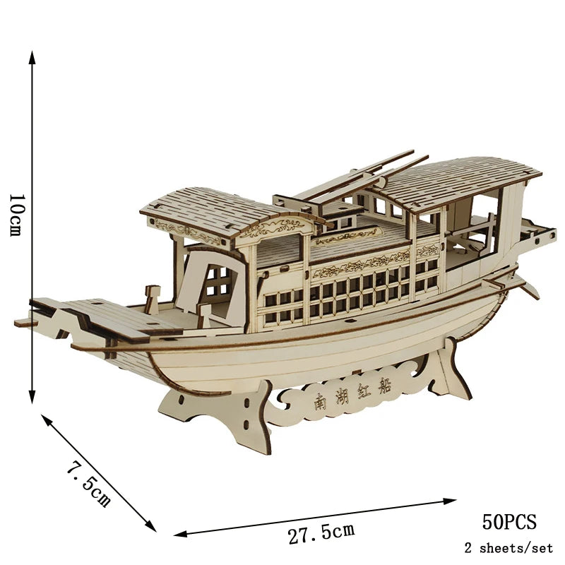 3D Wooden Puzzle DIY Vehicle Model Building Kit