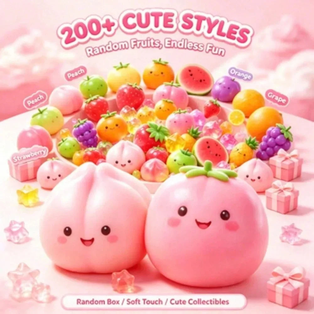 Kawaii Food Squishy Fidget Toy Blind Box Slow Rising Squeeze Stress Relief Toy Cute Mini Desktop Decor Birthday Holiday Gift Random Style