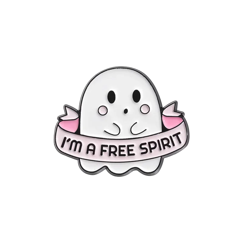 Halloween Punk Ghost Collected Enamel Pin Custom Spooky Boo With Black Cat Brooches Clothes Lapel Badge Jewelry Gift for Friends