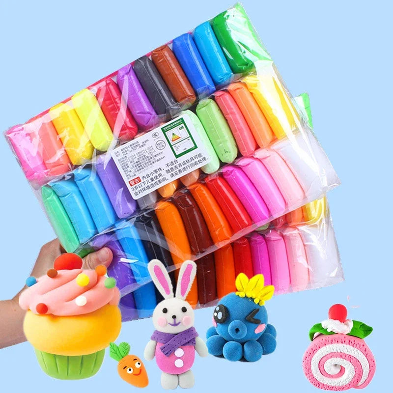 36-Color Air-Dry Modeling Clay – DIY Craft Set with 3 Tools