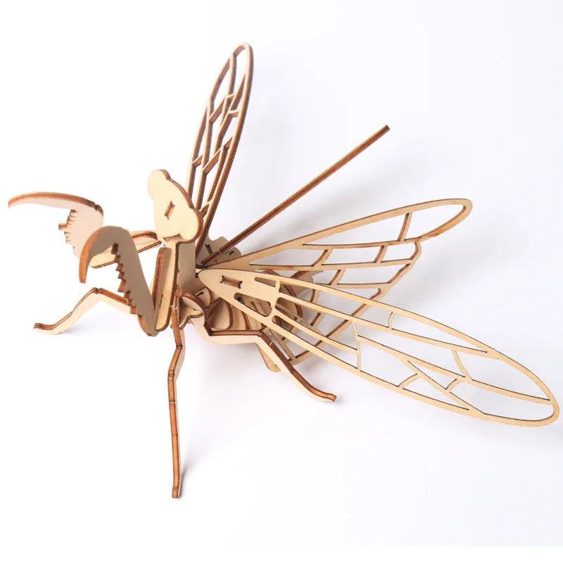 3D Insect Puzzle Wooden Educational Assembly Model for Kids