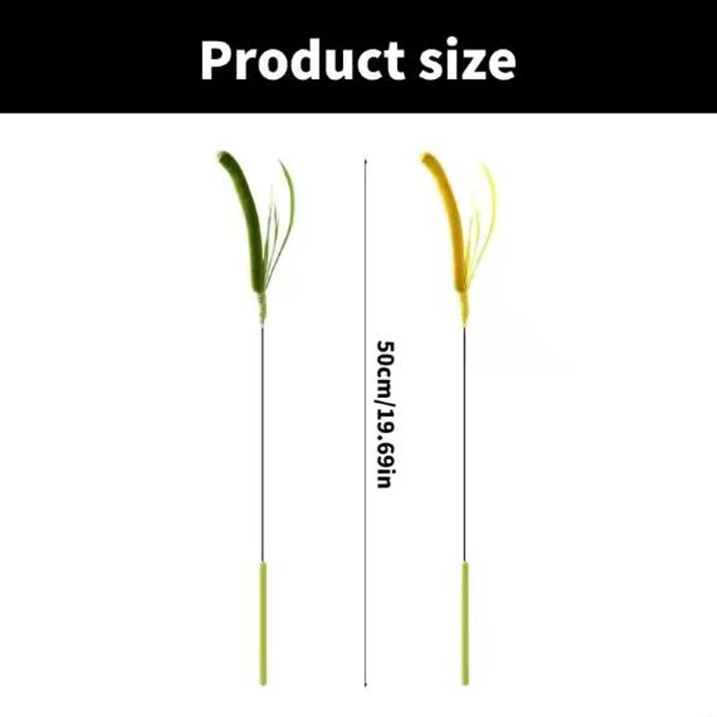New Cat toys, dog tail grass teasing cat pole feather pole wire cat toys, feather pole, flexible wire durable pet supplies