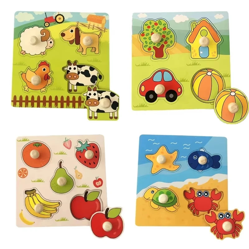 Montessori Wooden Puzzle Educational Shape Matching Toy