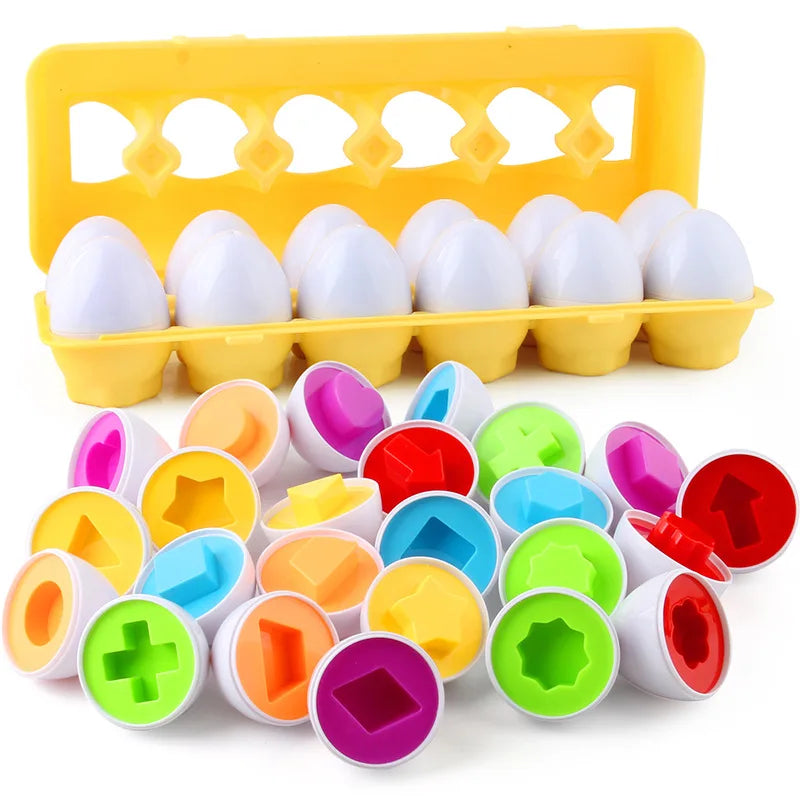 Egg Screw Puzzle Toy – 3D Shape Matching Learning Game