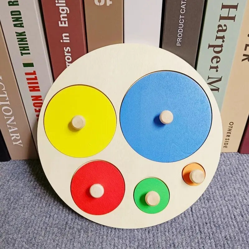 Wooden Shape Sorting Toy – Montessori Blocks & Puzzle