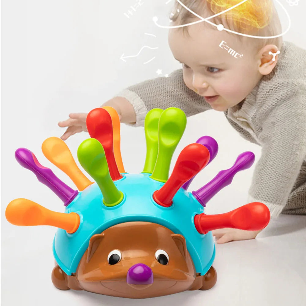 Hedgehog Fine Motor Toy – Toddler Hand-Eye Coordination Game