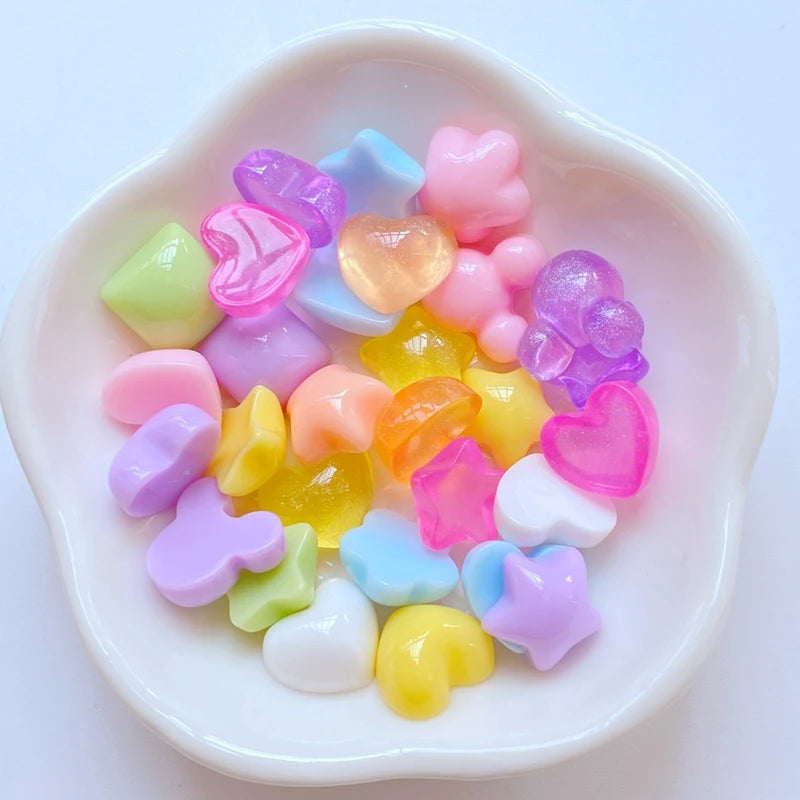 Resin Cabochons – Mini Flat Back Craft Decorations, 30 Pcs