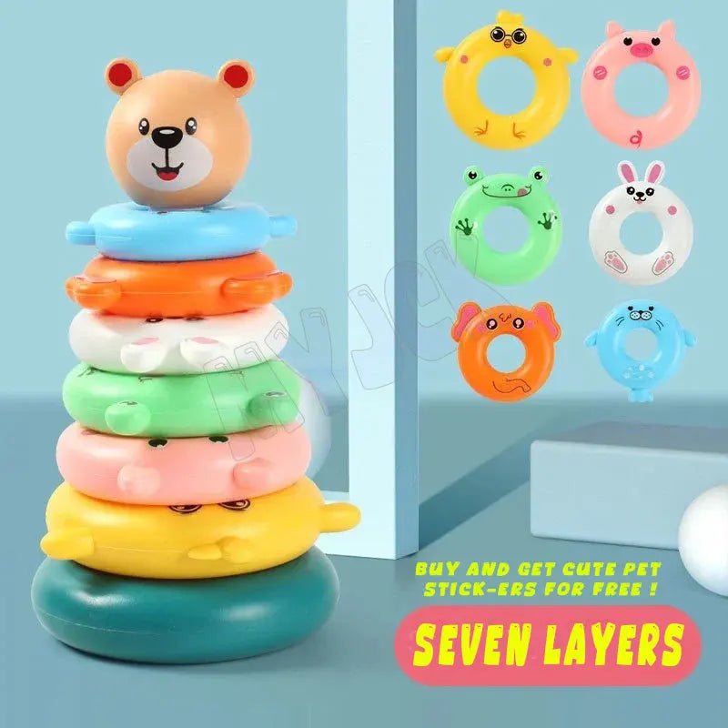 Baby Stacking Cups Toy – Montessori Pyramid Tower