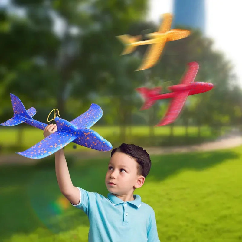Electric Foam Airplane Glider – LED Flying Toy