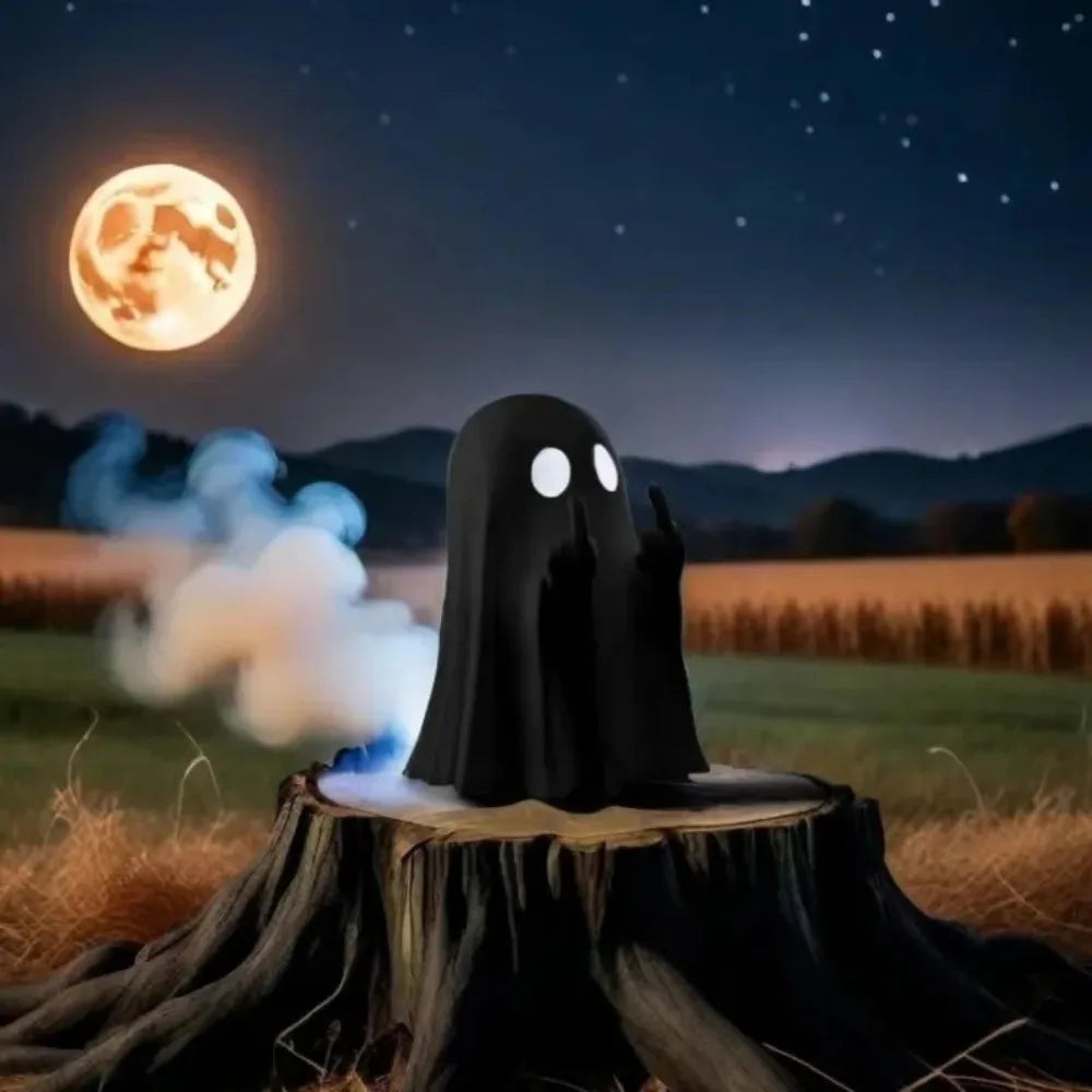 Middle Finger Ghost Halloween Decor Figurine