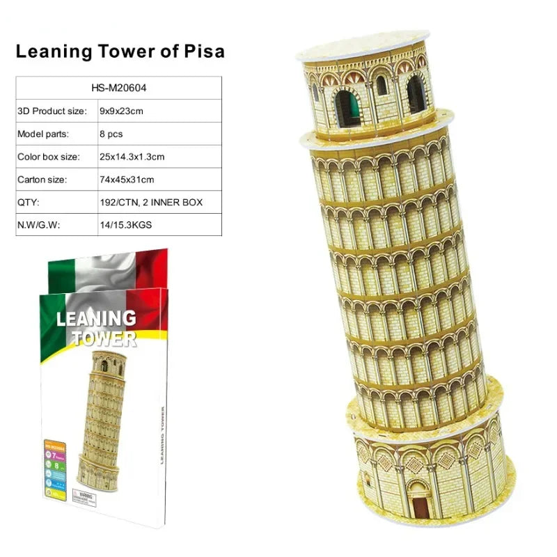 World Landmark 3D Puzzle – Paper Architectural Model