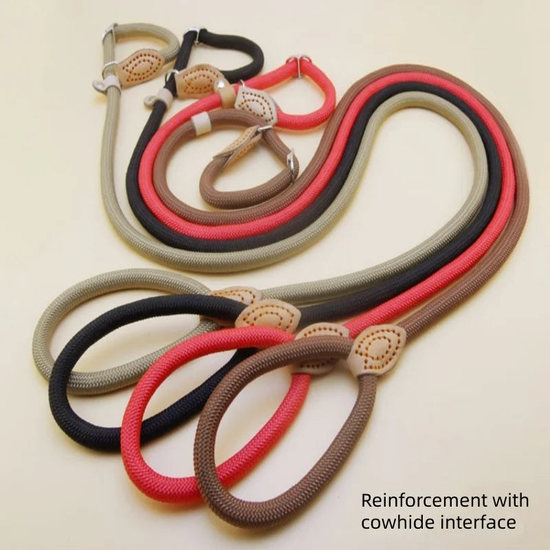 Dog Slip Lead Leash – Adjustable Braided Rope for Small Dogs