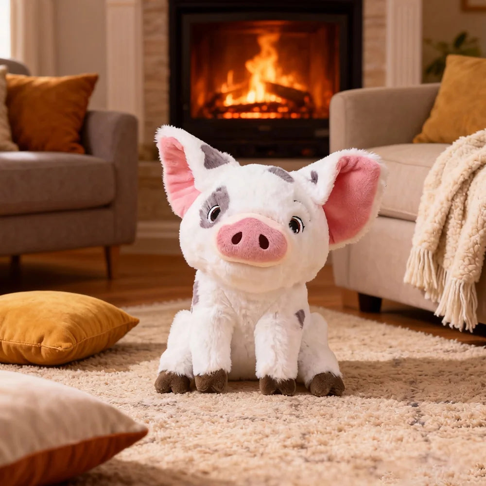 Cute Pig and Rooster Plush Toys, Soft Stuffed Animal Decor