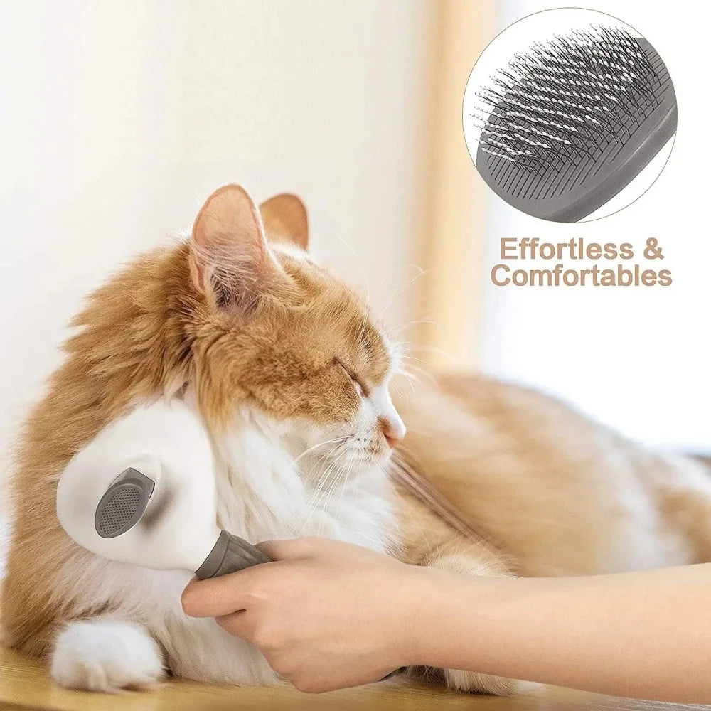 Self-Cleaning Pet Grooming Brush for Cats and Dogs