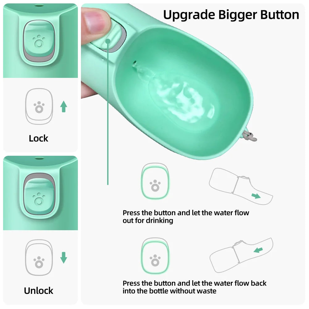 Portable Dog Water Bottle – Travel Dispenser for Pets