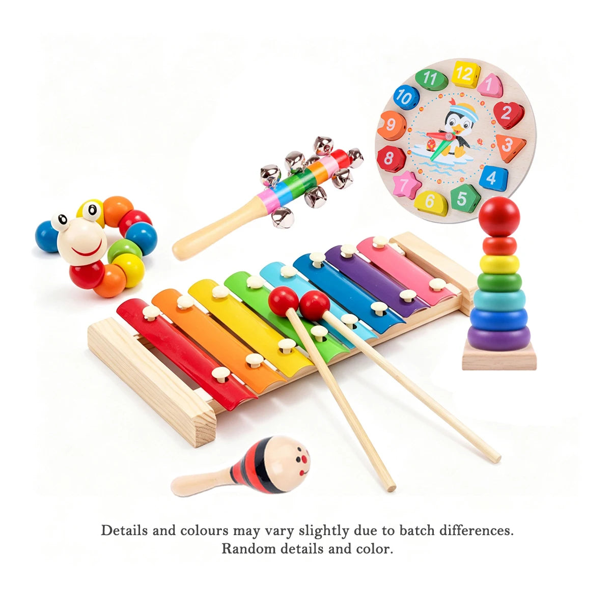 Wooden Montessori Clock Puzzle – Educational Learning Toy for Kids
