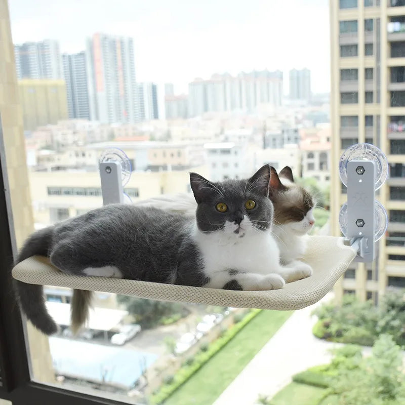 Cat Hammock Foldable Window Suction Cup Hanging Nest, Cat Sunbathing Hanging Bed, Wall Mounted Cat Climbing Frame, Cat Hammock