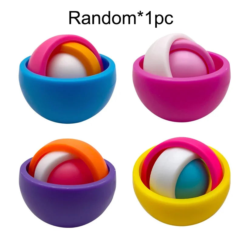 3D Rotation Ball Fidget Gyro Sensory Toys Hand Fidget Spinner Gyroscope for Kids Teens Adults Children ADHD Autism Stress Relief