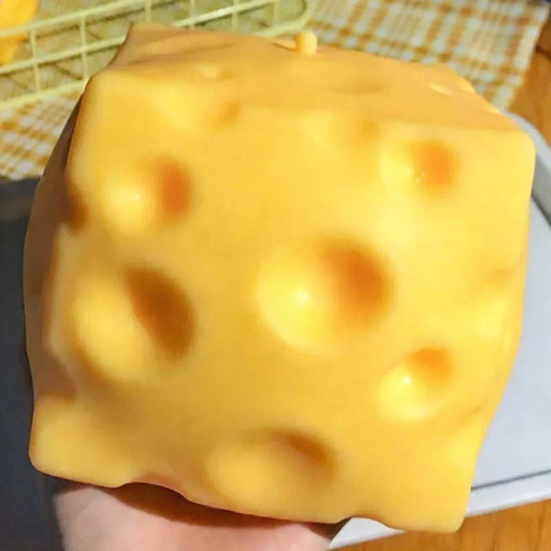 Giant Cheese Squishy Fidget Toy – Extra Large Slow-Rising