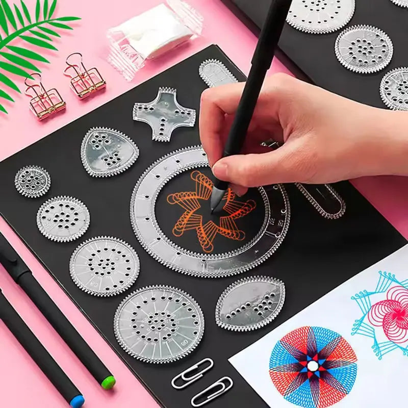 Spirograph Drawing Set for Kids – 22-Piece Geometric Art Kit