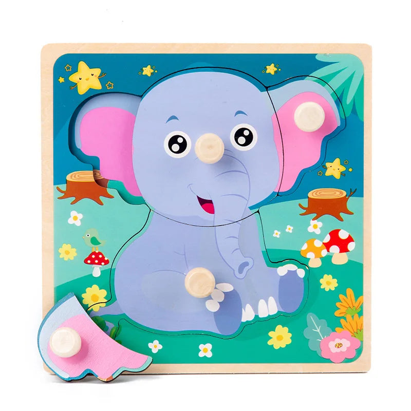 Montessori Wooden Puzzle Educational Shape Matching Toy