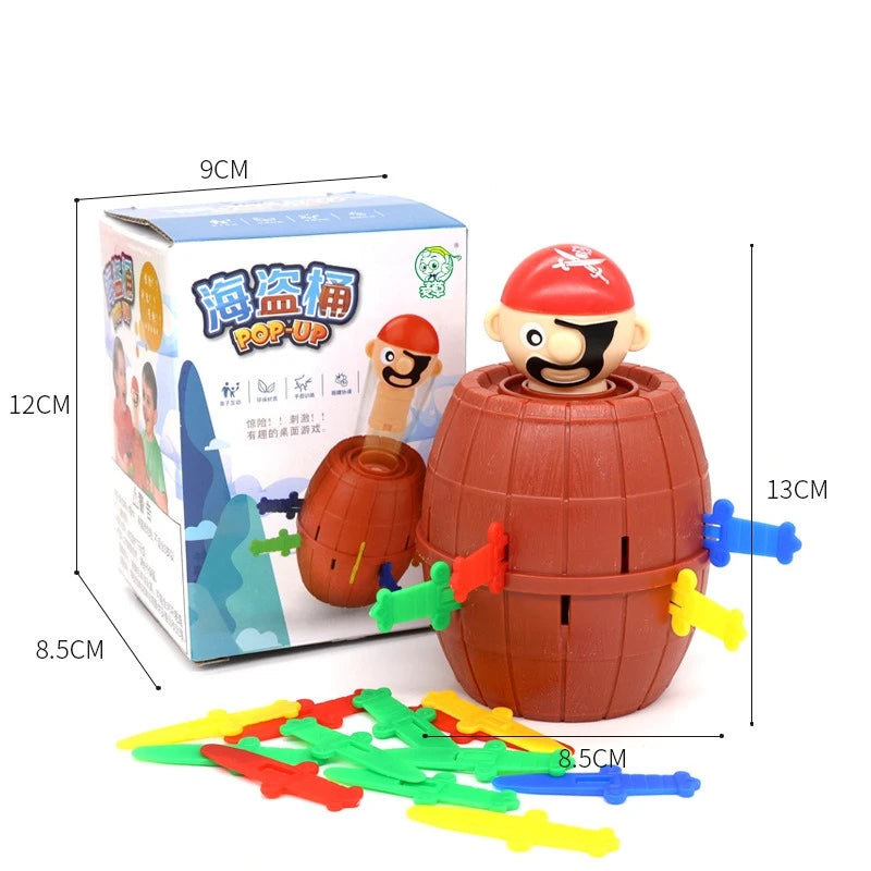 Pirate Barrel Pop-Up Game, Interactive Sword Surprise Toy