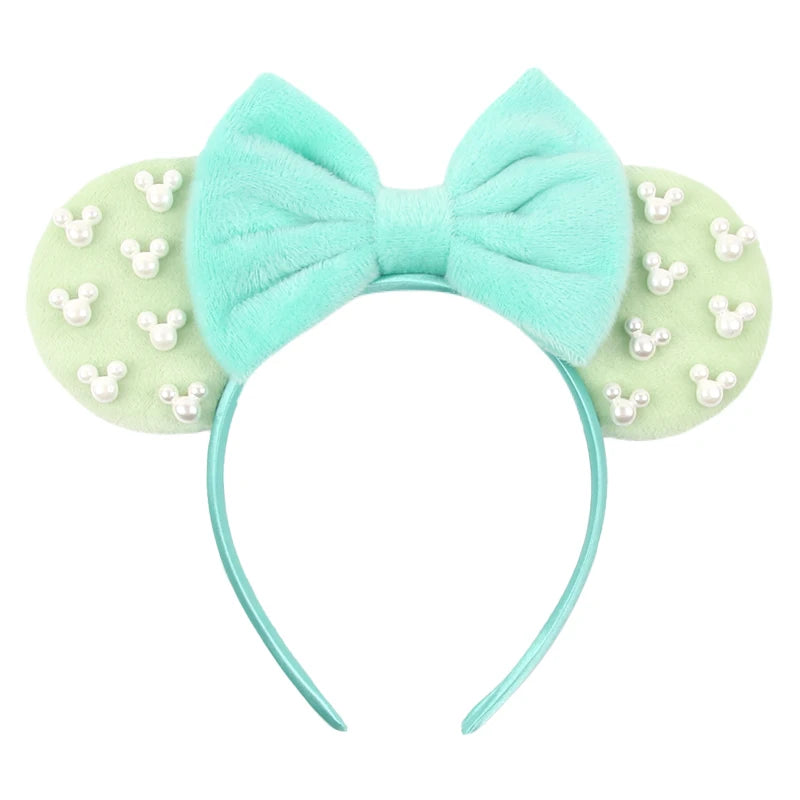 Mouse Ears Headband – Velvet Bow Hair Accessory