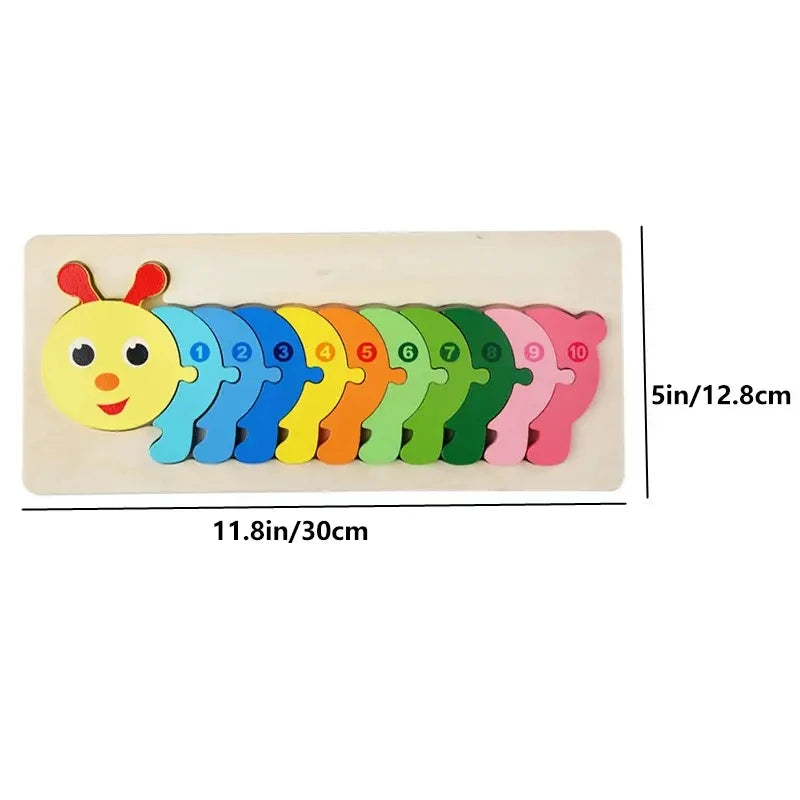 Wooden Kids Puzzle Animal Dinosaur Traffic Jigsaw Toy