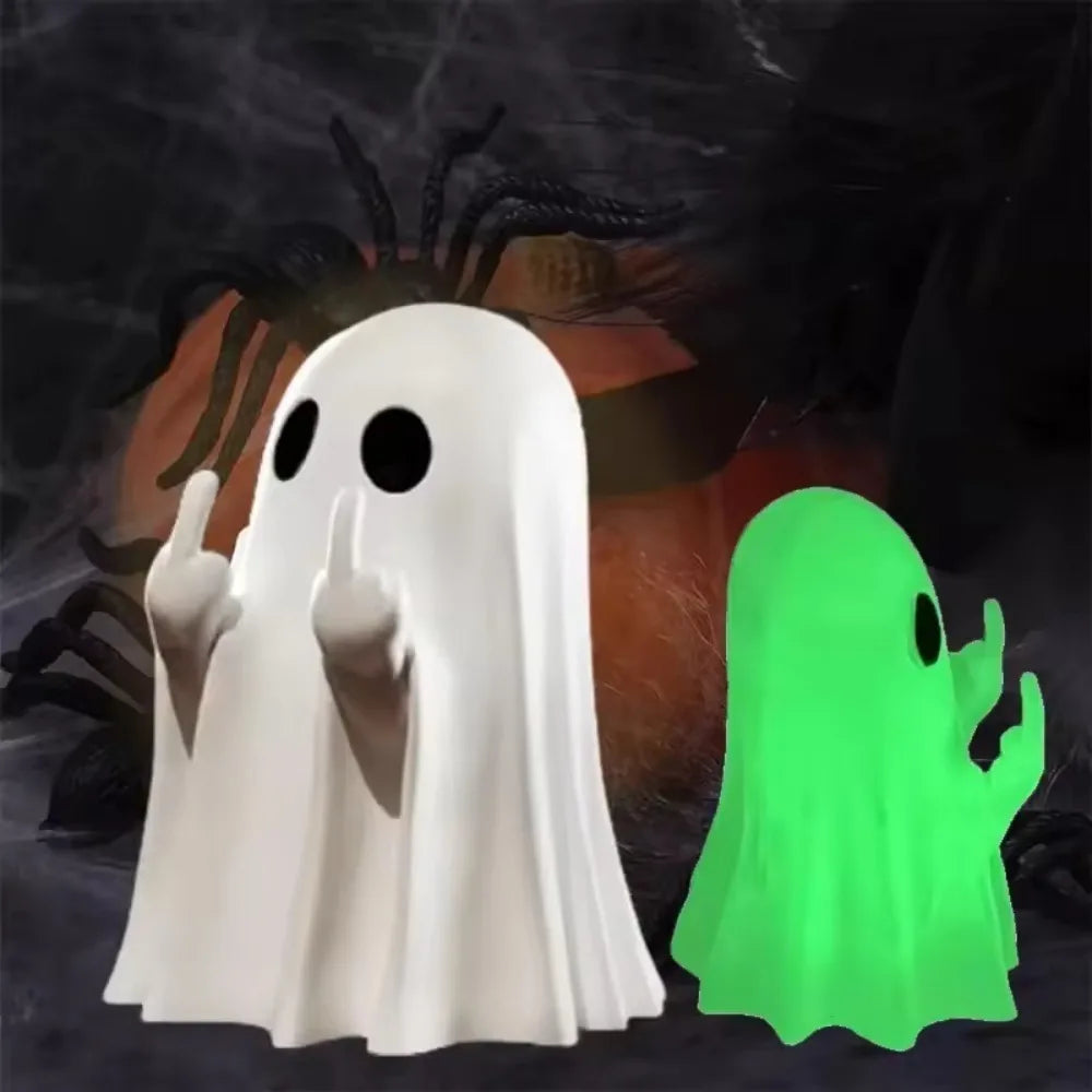 Middle Finger Ghost Halloween Decor Figurine
