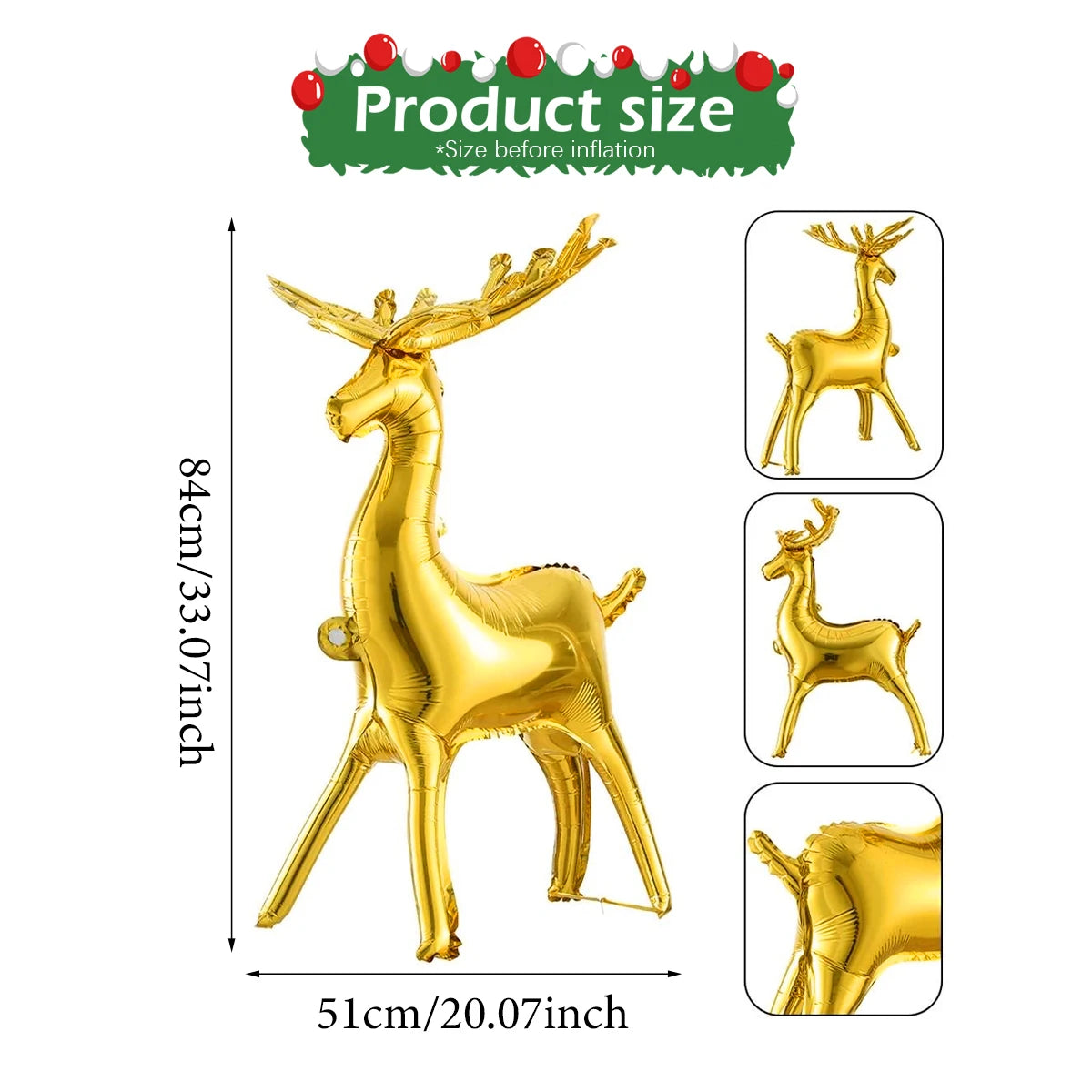 Christmas Foil Balloon Santa Snowman Tree Moose Decoration